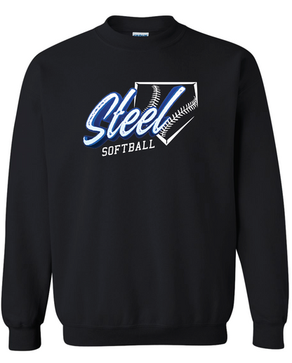 Steel Softball Gildan Crew Sweatshirt