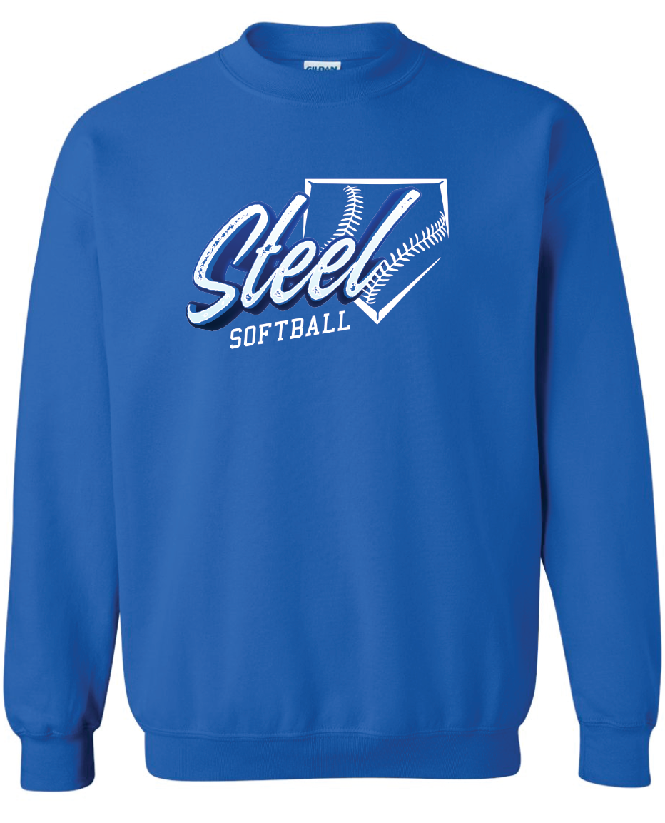 Steel Softball Gildan Crew Sweatshirt