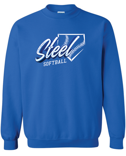 Steel Softball Gildan Crew Sweatshirt