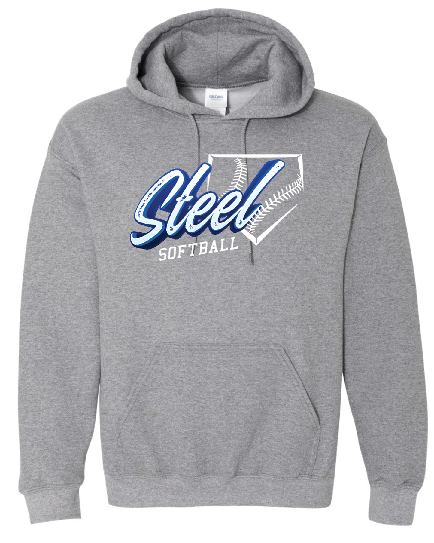 Steel Softball Gildan Hooded Sweatshirt