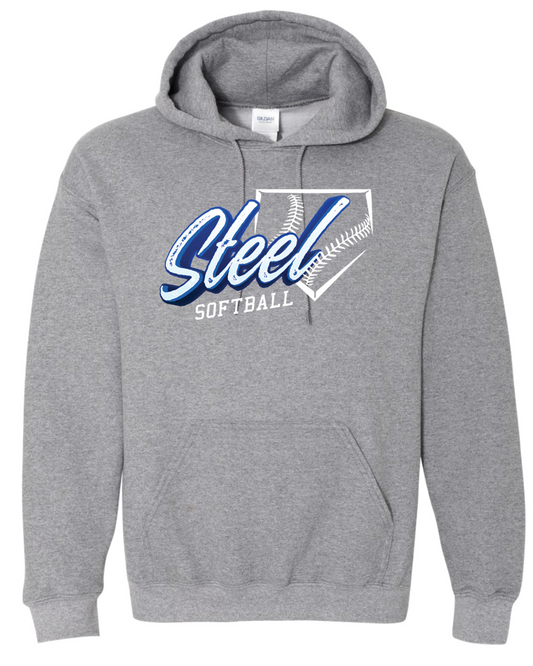 Steel Softball Gildan Hooded Sweatshirt