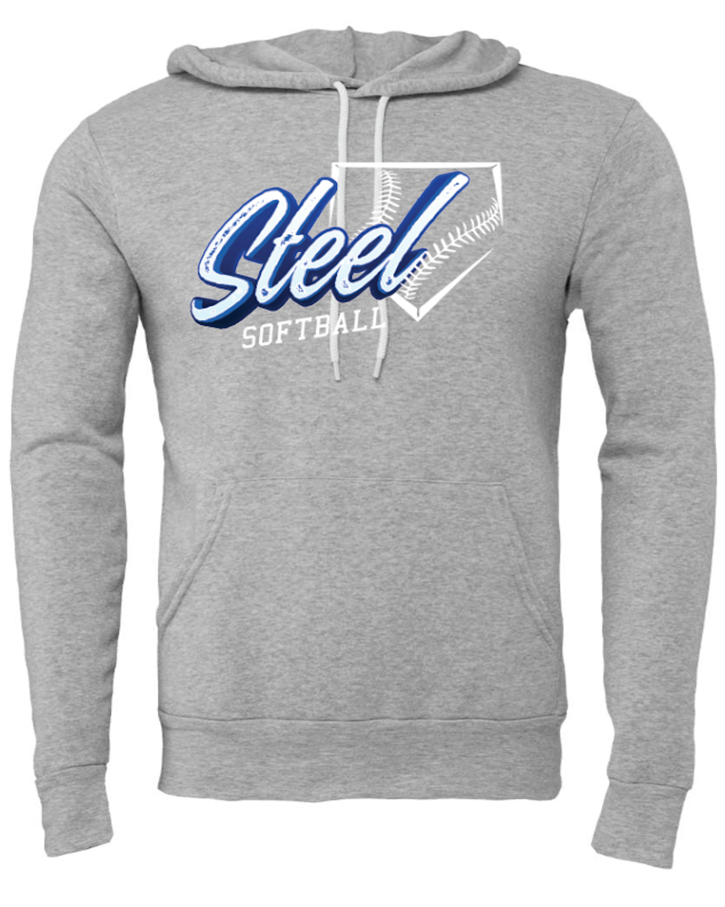 Steel Softball Bella Canvas Sponge Fleece Hoodie