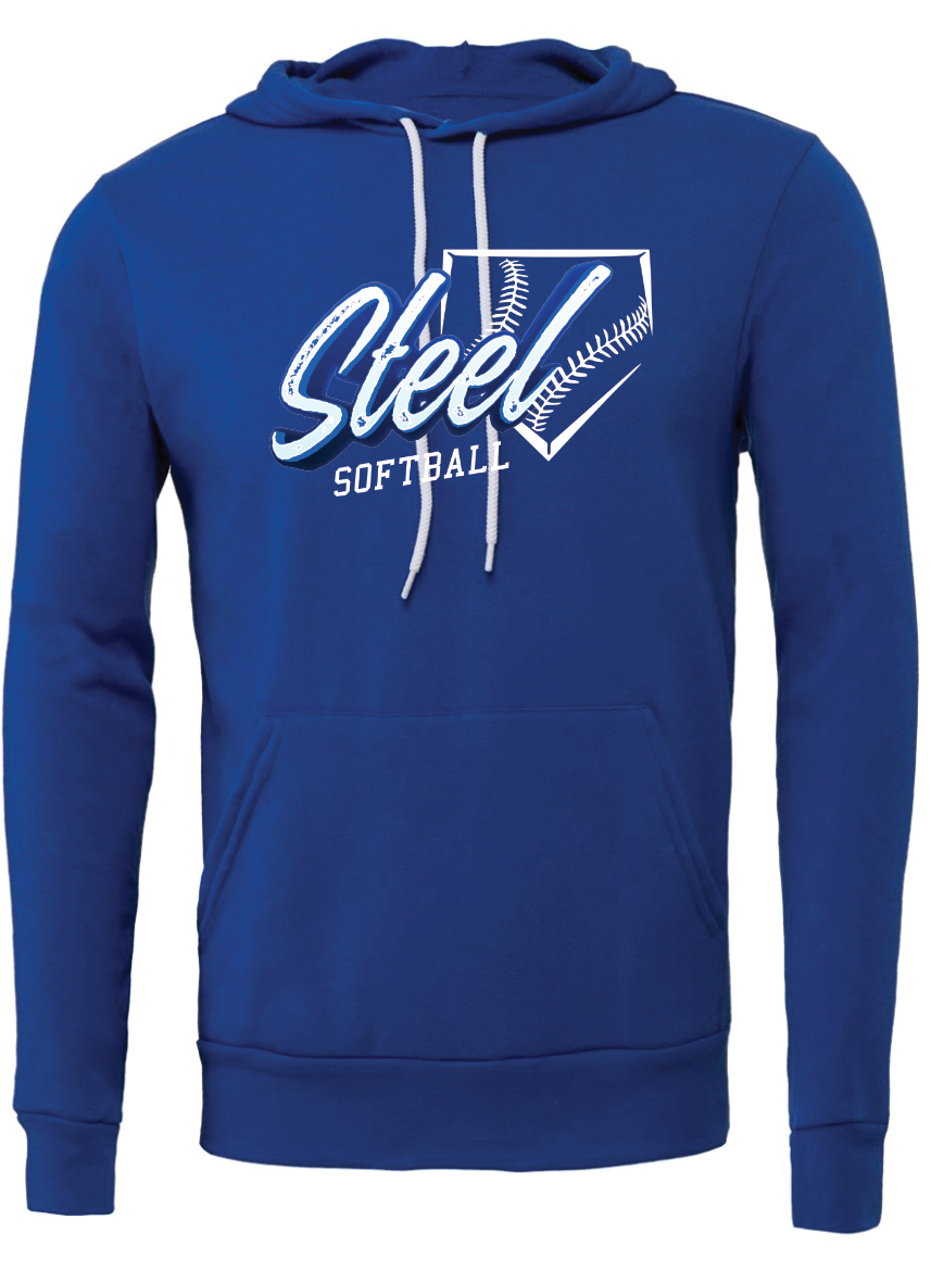 Steel Softball Bella Canvas Sponge Fleece Hoodie
