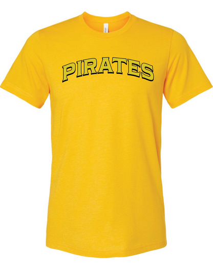 PIrates Baseball Bella Canvas Jersey Tee