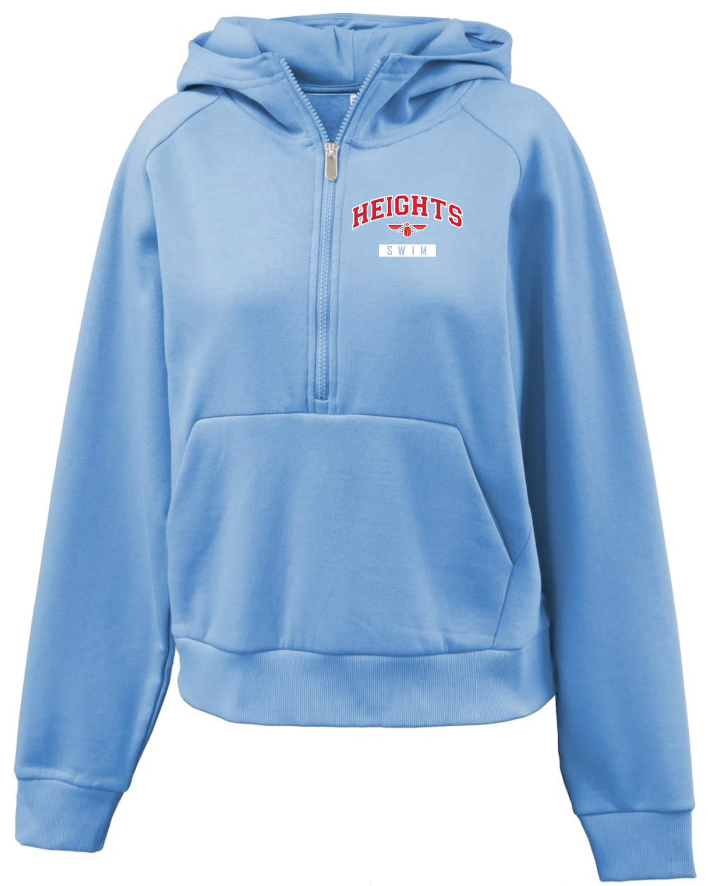 Shawnee Heights Swim Pennant Womens Half-Zip Hoodie