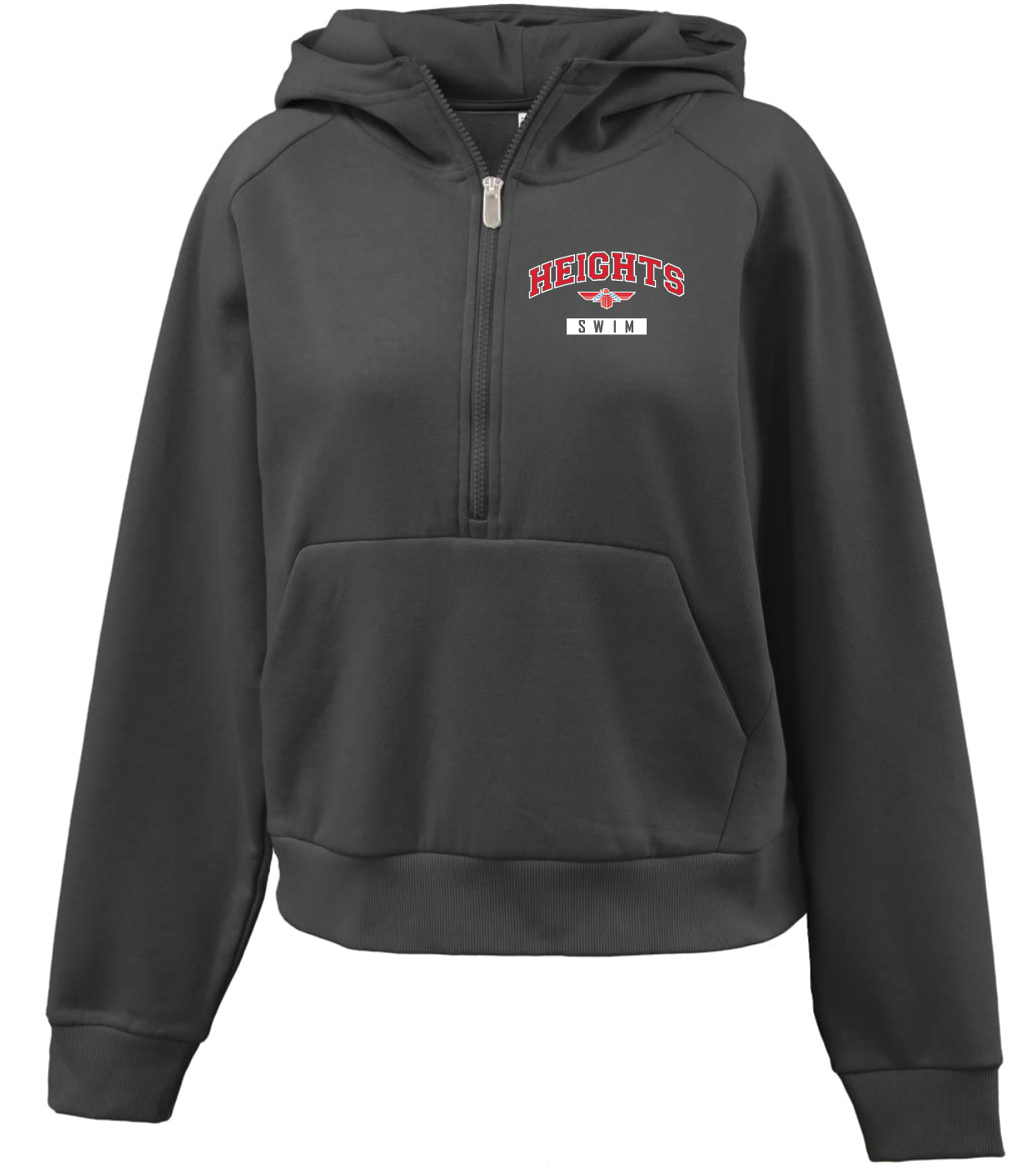 Shawnee Heights Swim Pennant Womens Half-Zip Hoodie
