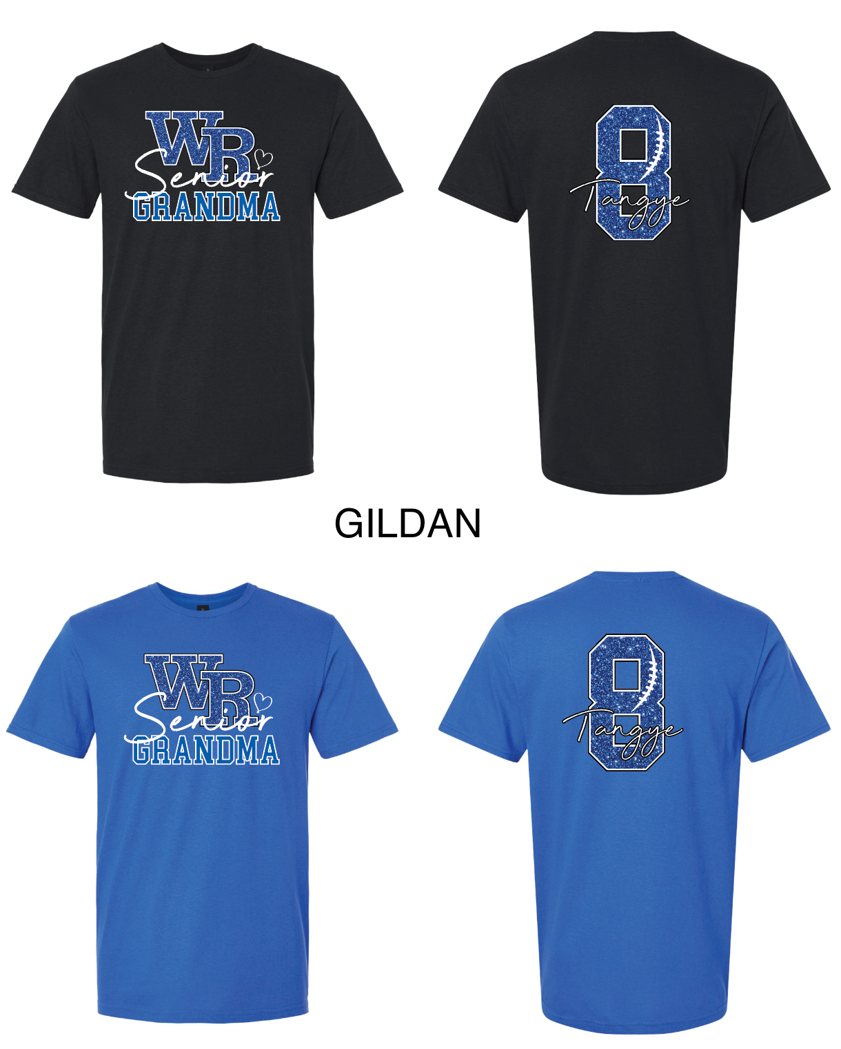 Custom Glitter WR Senior Football