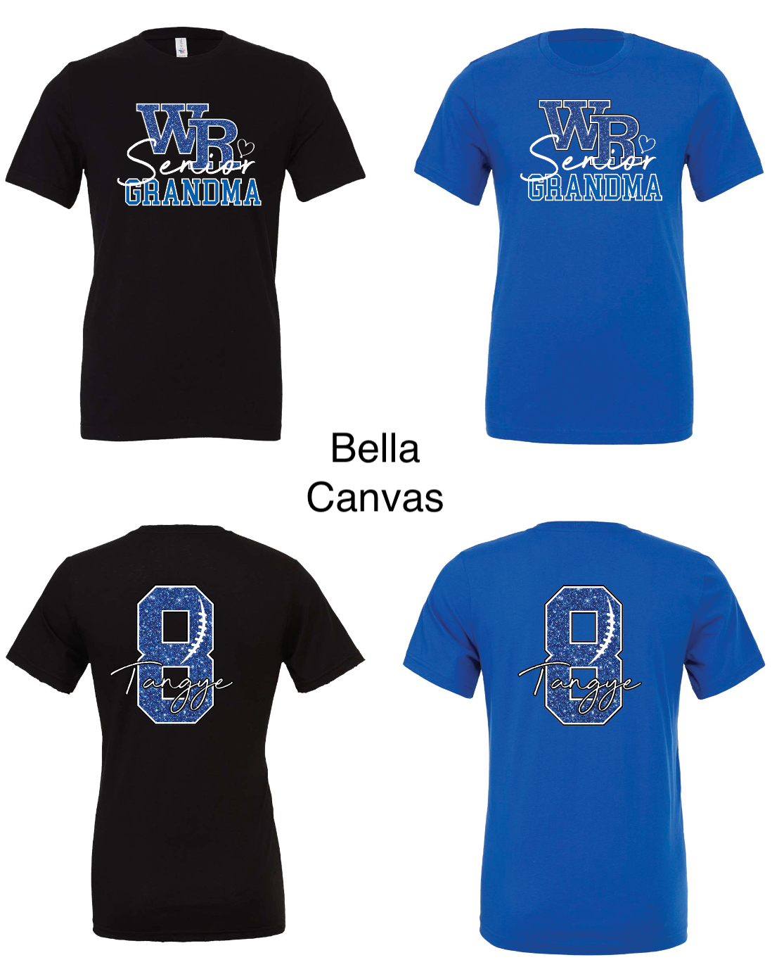 Custom Glitter WR Senior Football
