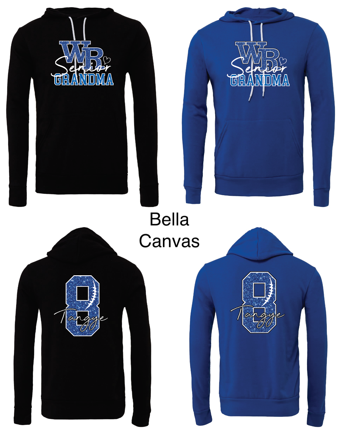 Custom Glitter WR Senior Football