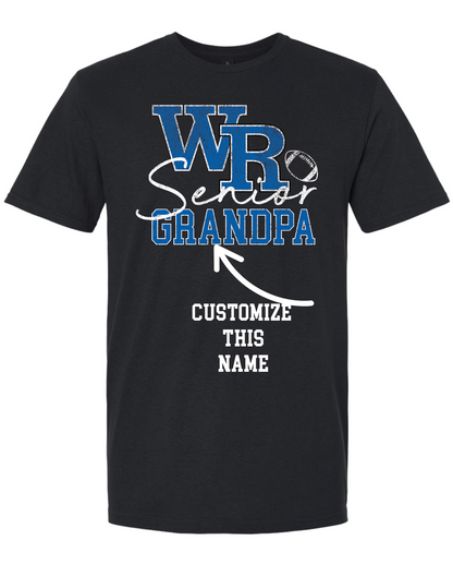 Custom Distressed WR Senior Football