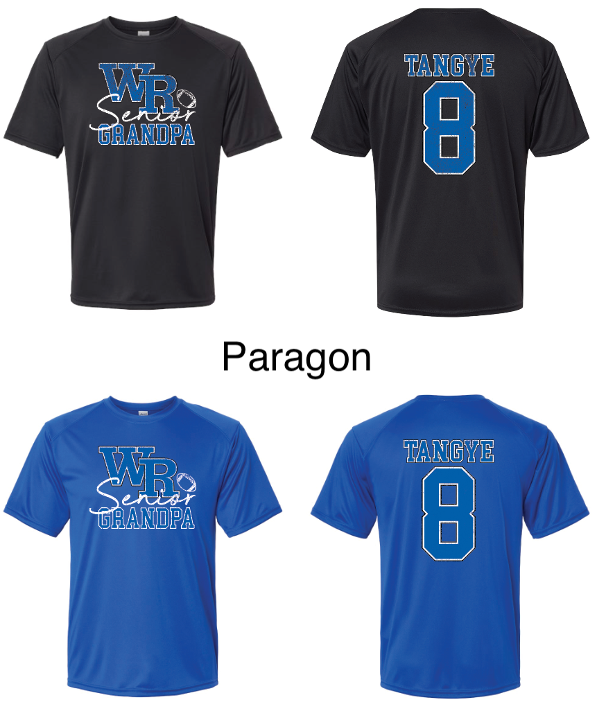 Custom Distressed WR Senior Football