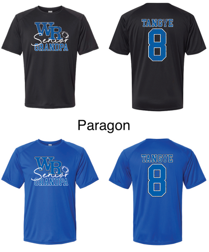 Custom Distressed WR Senior Football