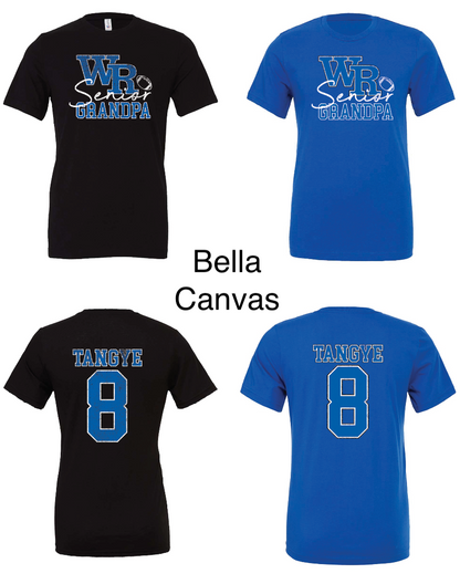Custom Distressed WR Senior Football