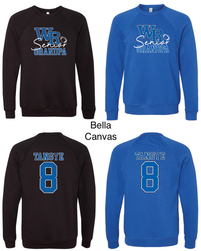 Custom Distressed WR Senior Football