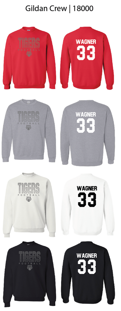 Tigers in Gray Crew Sweatshirts