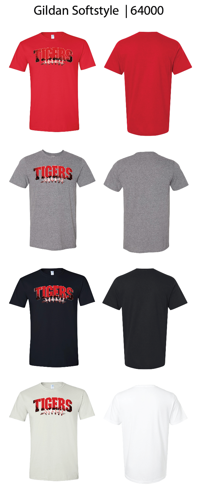 Tigers Football Laces Shirts