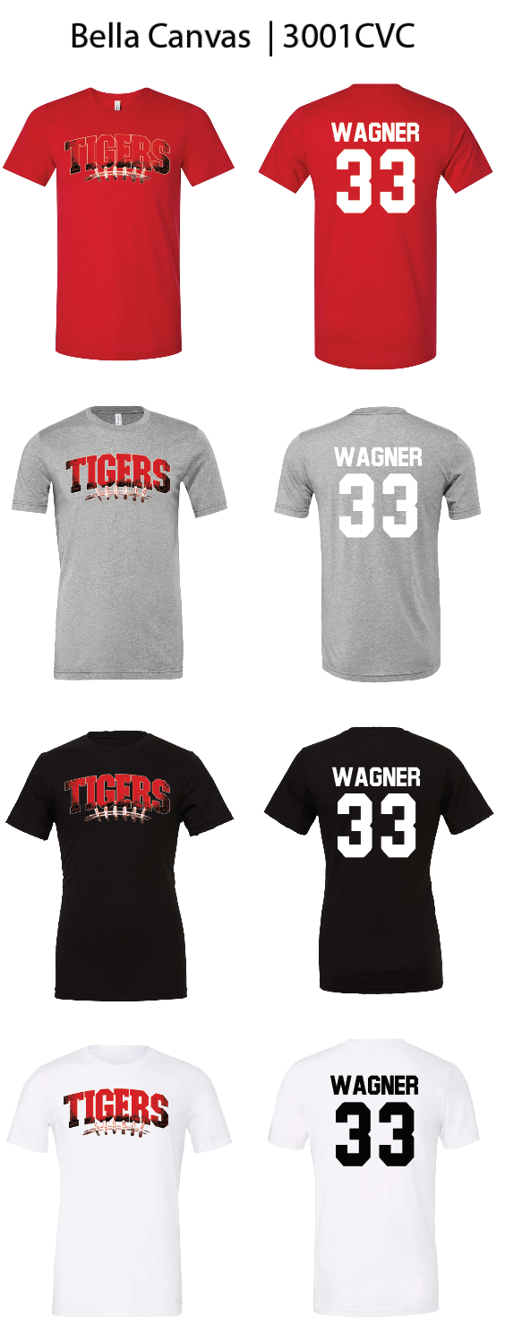 Tigers Football Laces Shirts