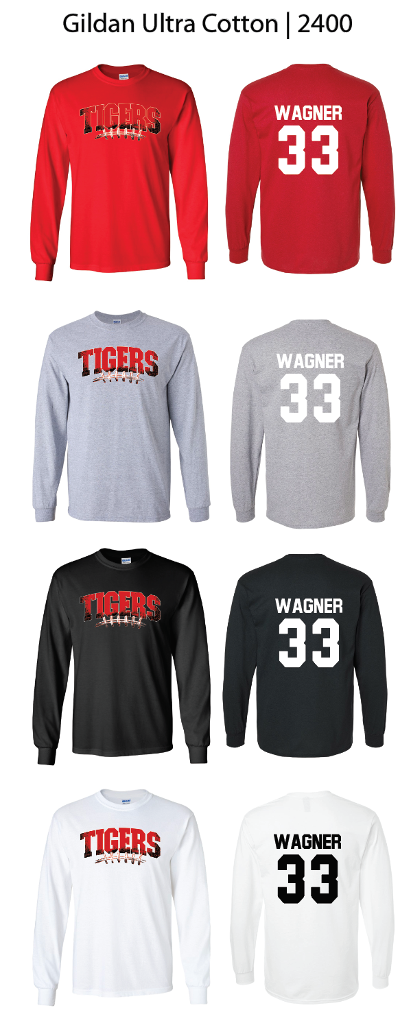 Tigers Football Laces Shirts