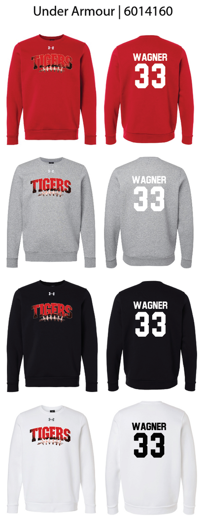 Tigers Football Laces Crew Sweatshirts