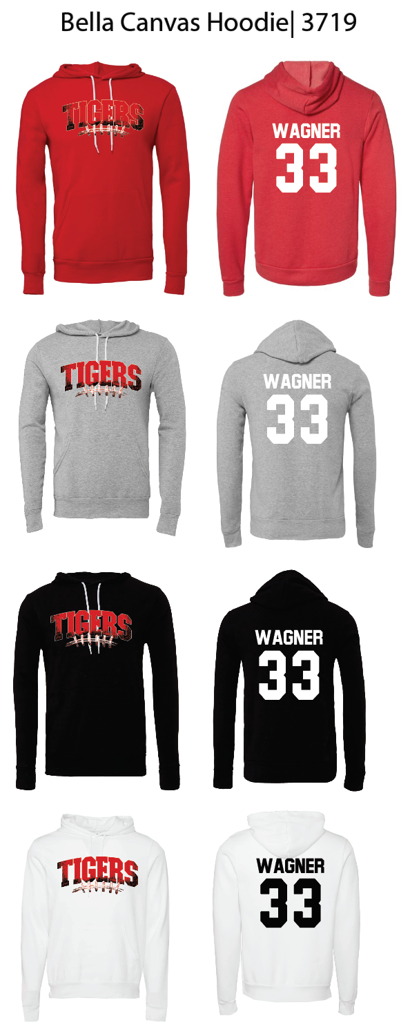 Tigers Football Laces Hoodies
