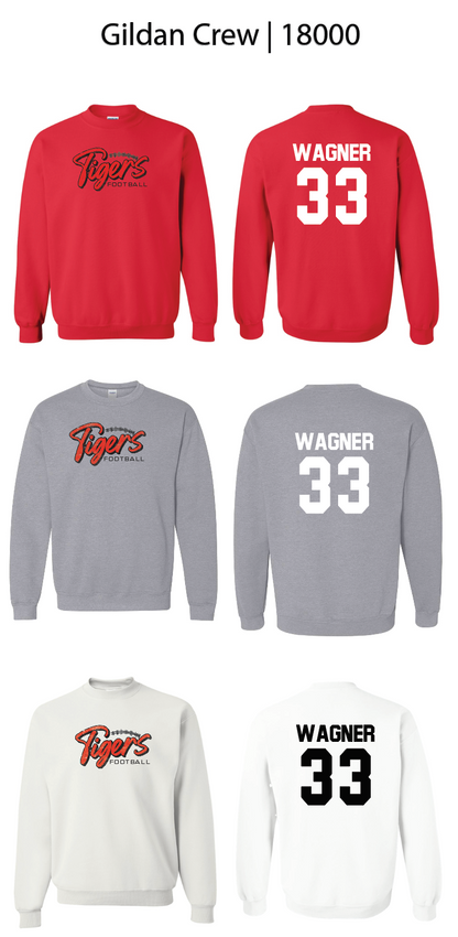 Tigers Football Crew Sweatshirts