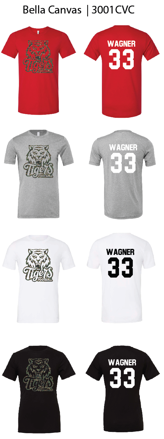 Camo Tiger Football Shirts