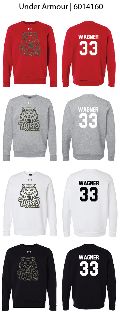 Camo Tiger Football Crew Sweatshirts