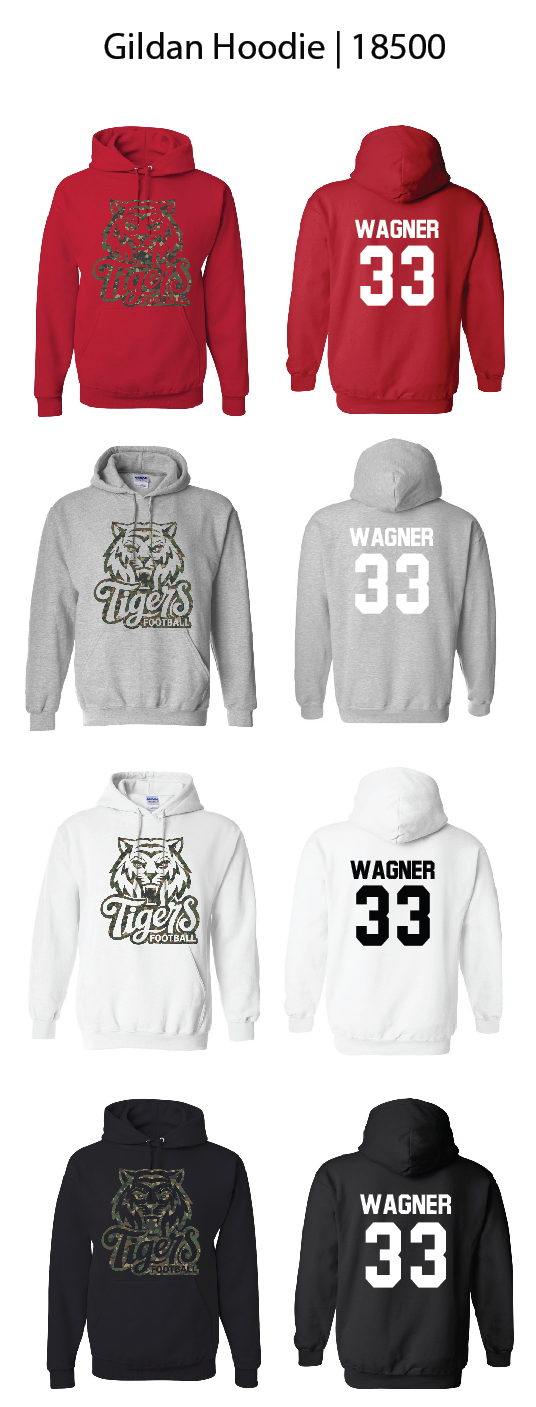 Camo Tigers Hoodies
