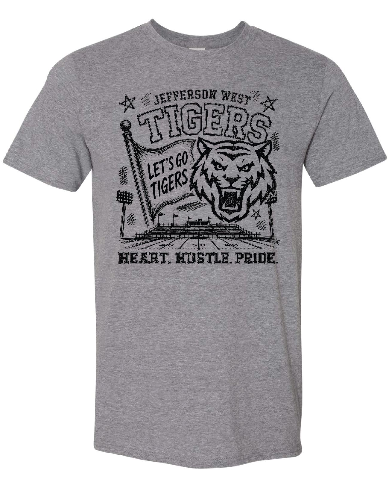 Heart. Hustle, Pride Tigers Football Shirts