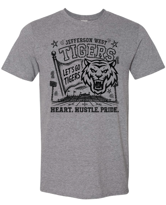 Heart. Hustle, Pride Tigers Football Shirts