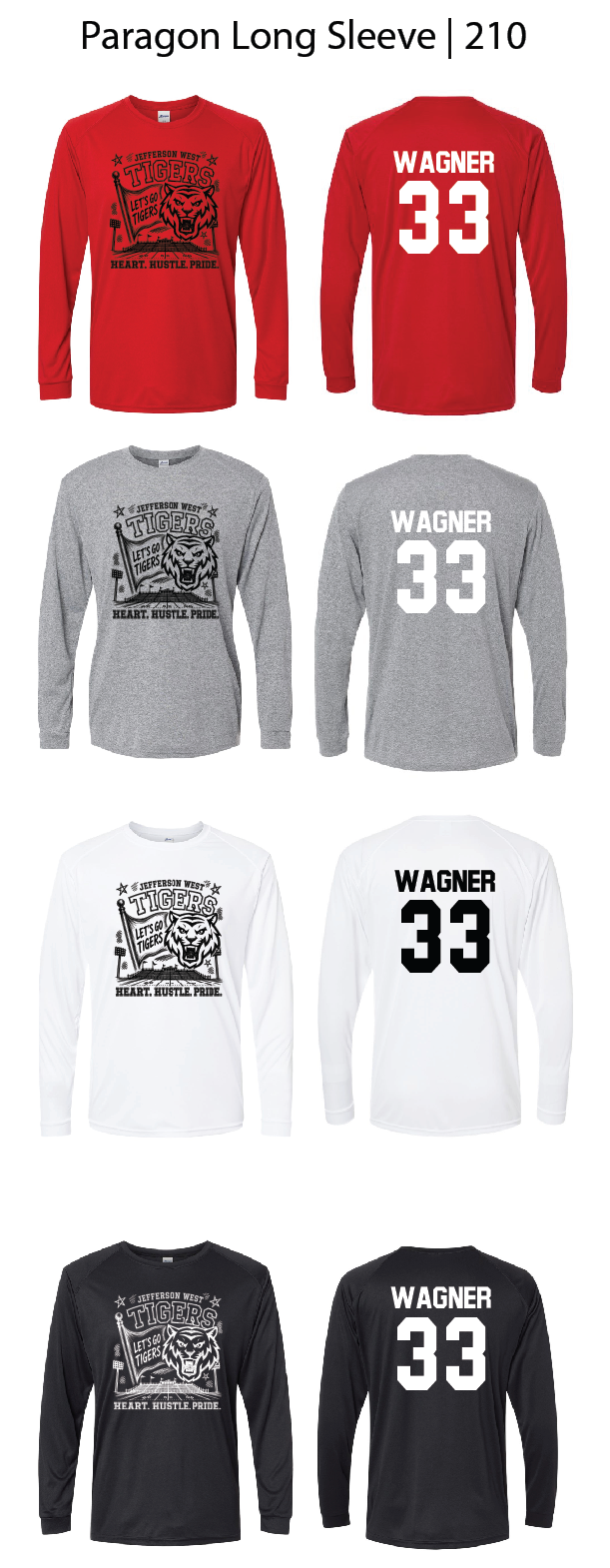 Heart. Hustle, Pride Tigers Football Shirts