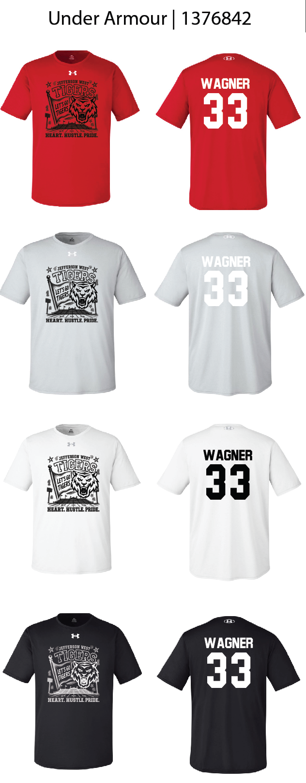Heart. Hustle, Pride Tigers Football Shirts
