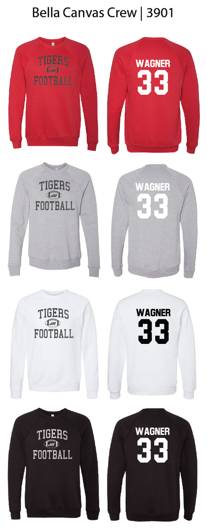 Jeff West Tigers Football Crew Sweatshirts