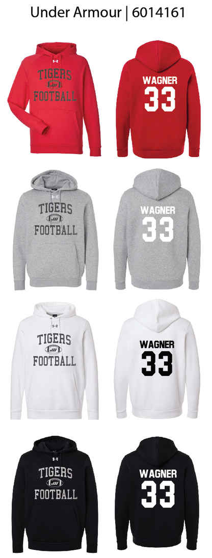 Jeff West Tigers Football Hoodies