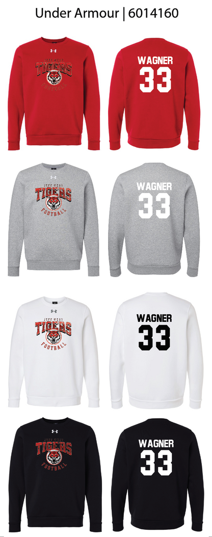 Tigers Football Logo Crew Sweatshirts