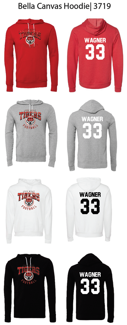 Tigers Football Logo Hoodies