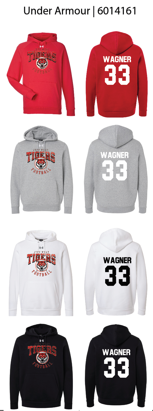 Tigers Football Logo Hoodies