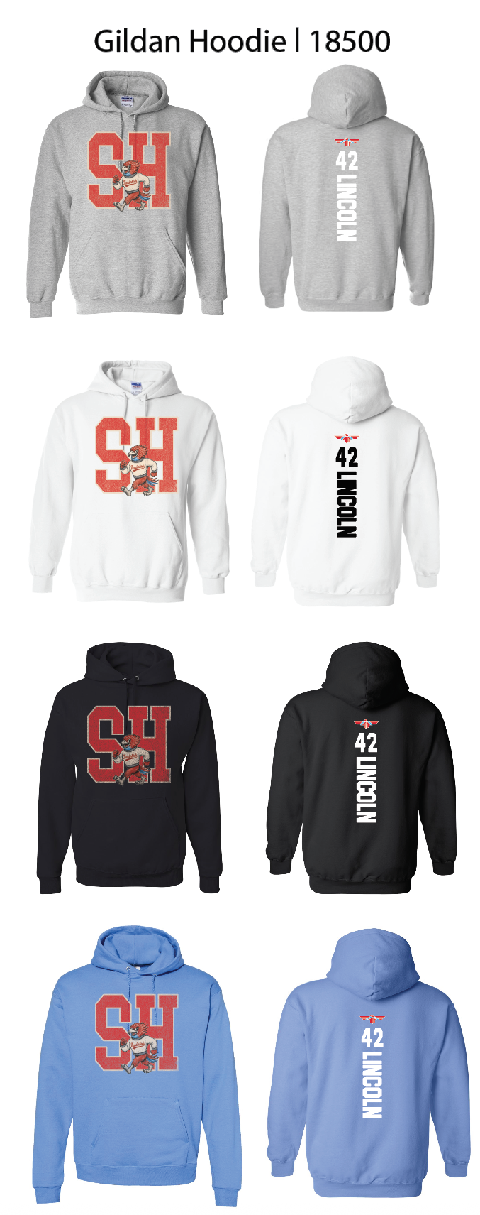 SH Vintage Mascot Hoodies