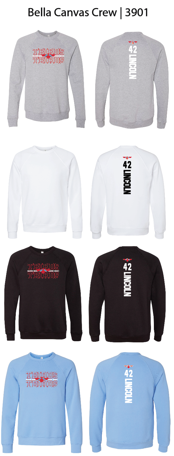 TBIRDS Crew Sweatshirts