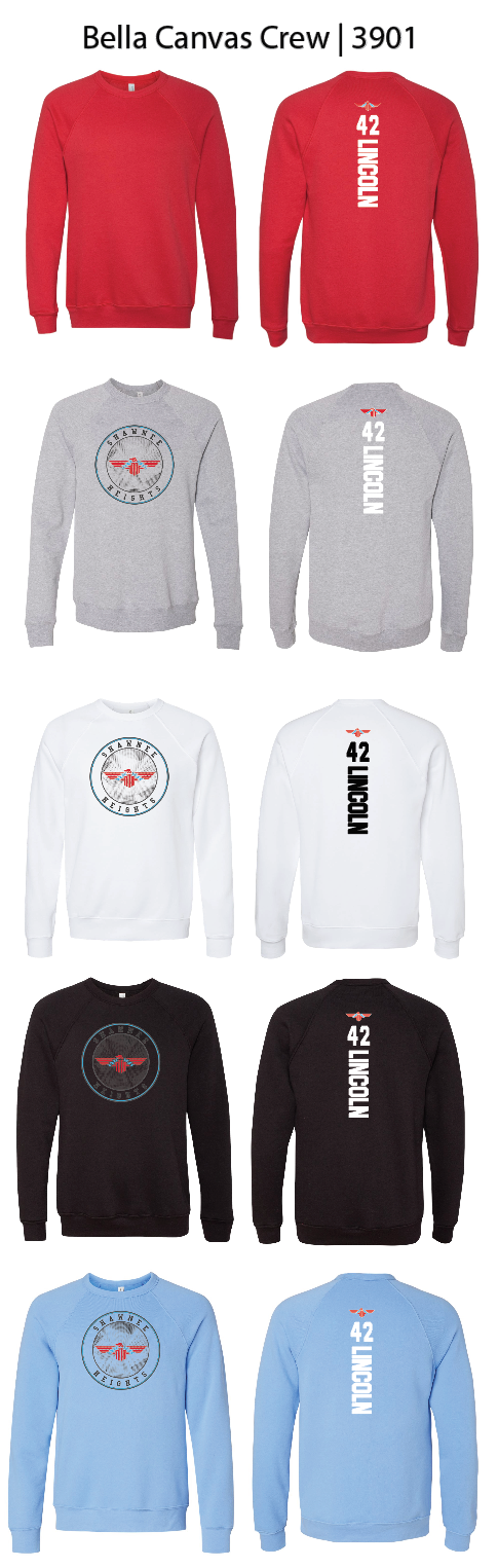 Round Shawnee Heights Crew Sweatshirts