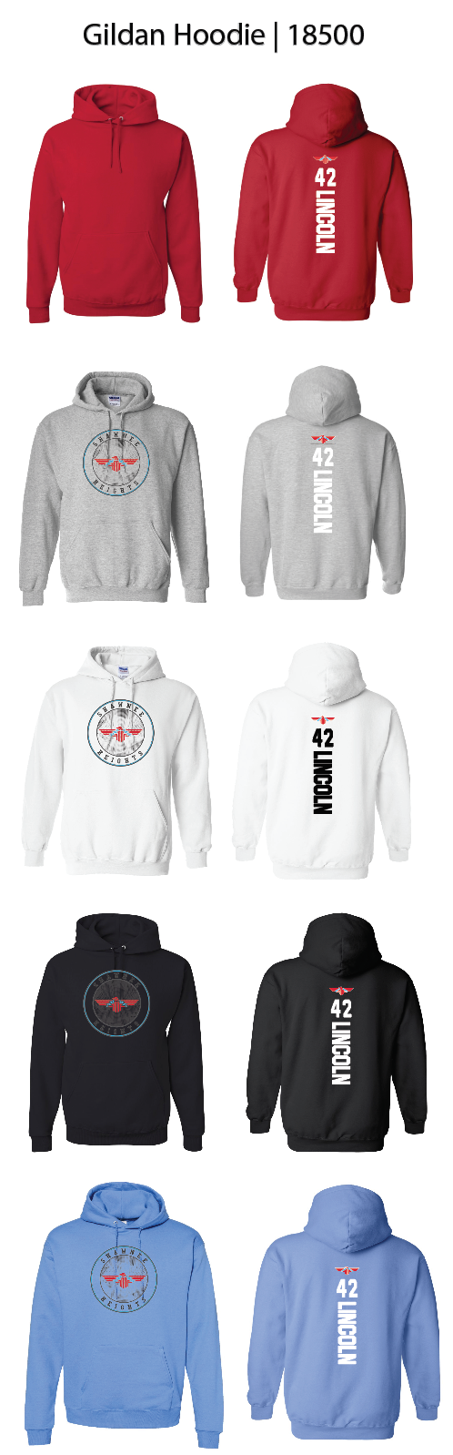 Round Shawnee Heights Hoodies