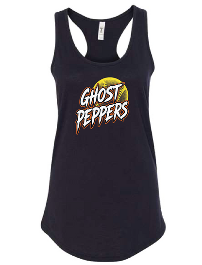 Ghost Pepper Softball Lightweight Racerback Tank