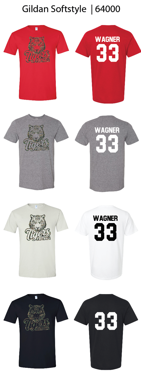 Camo Tiger Football Shirts
