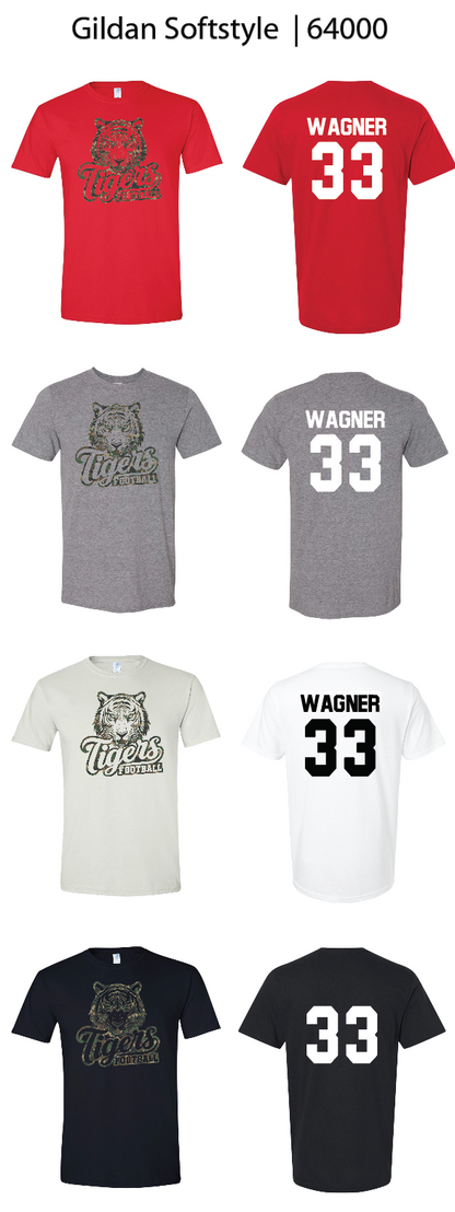 Camo Tiger Football Shirts