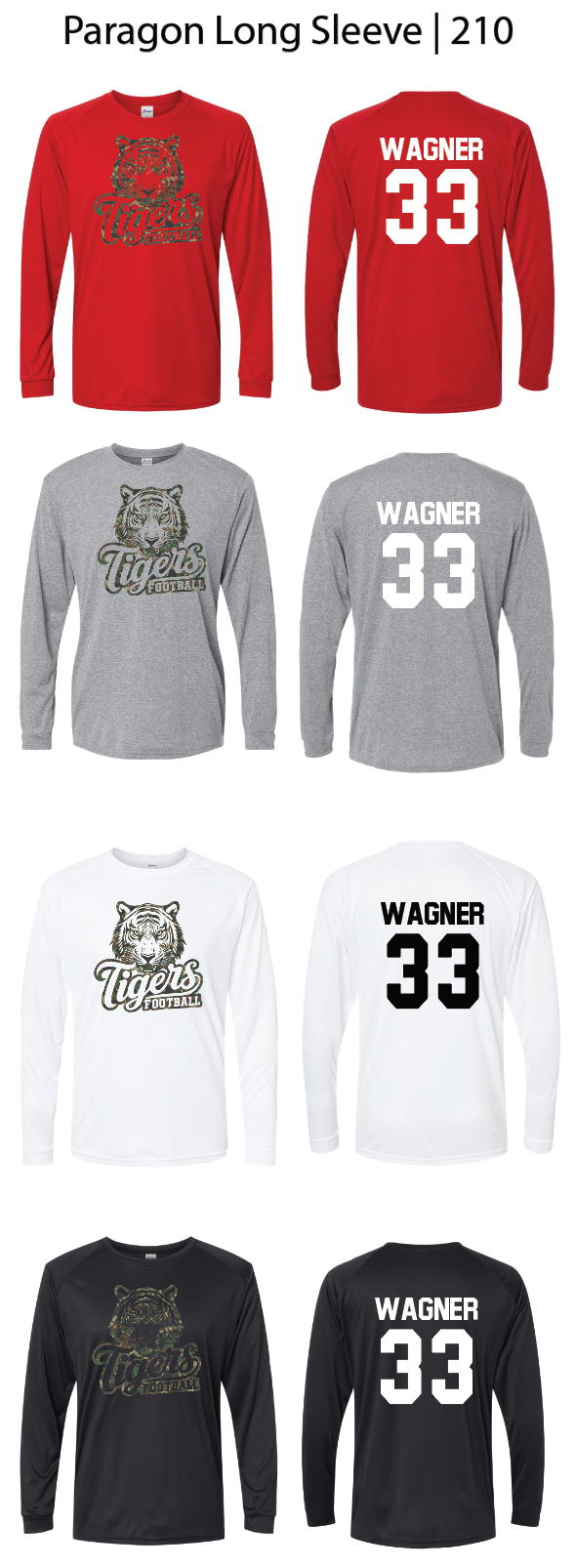 Camo Tiger Football Shirts
