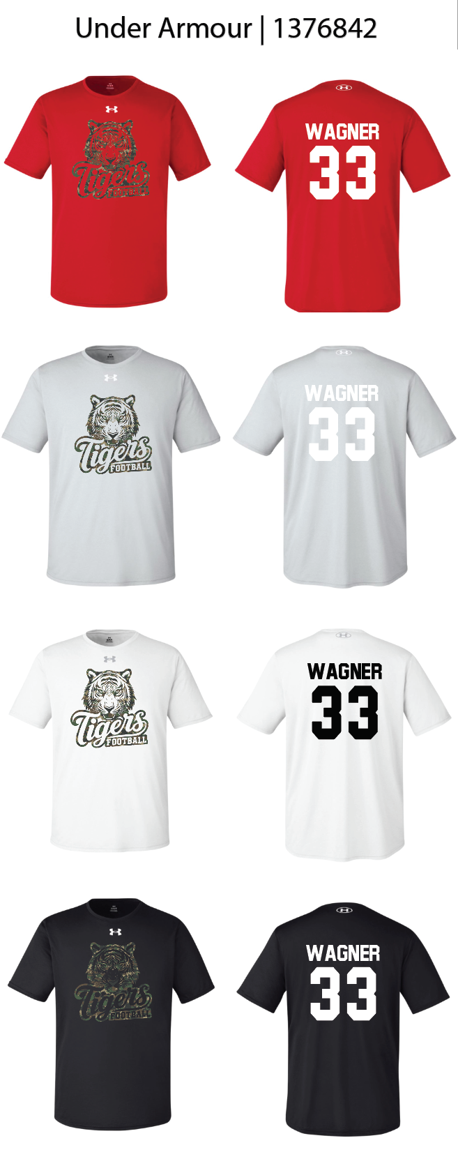 Camo Tiger Football Shirts