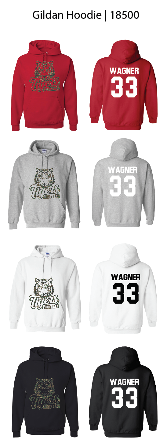 Camo Tigers Hoodies