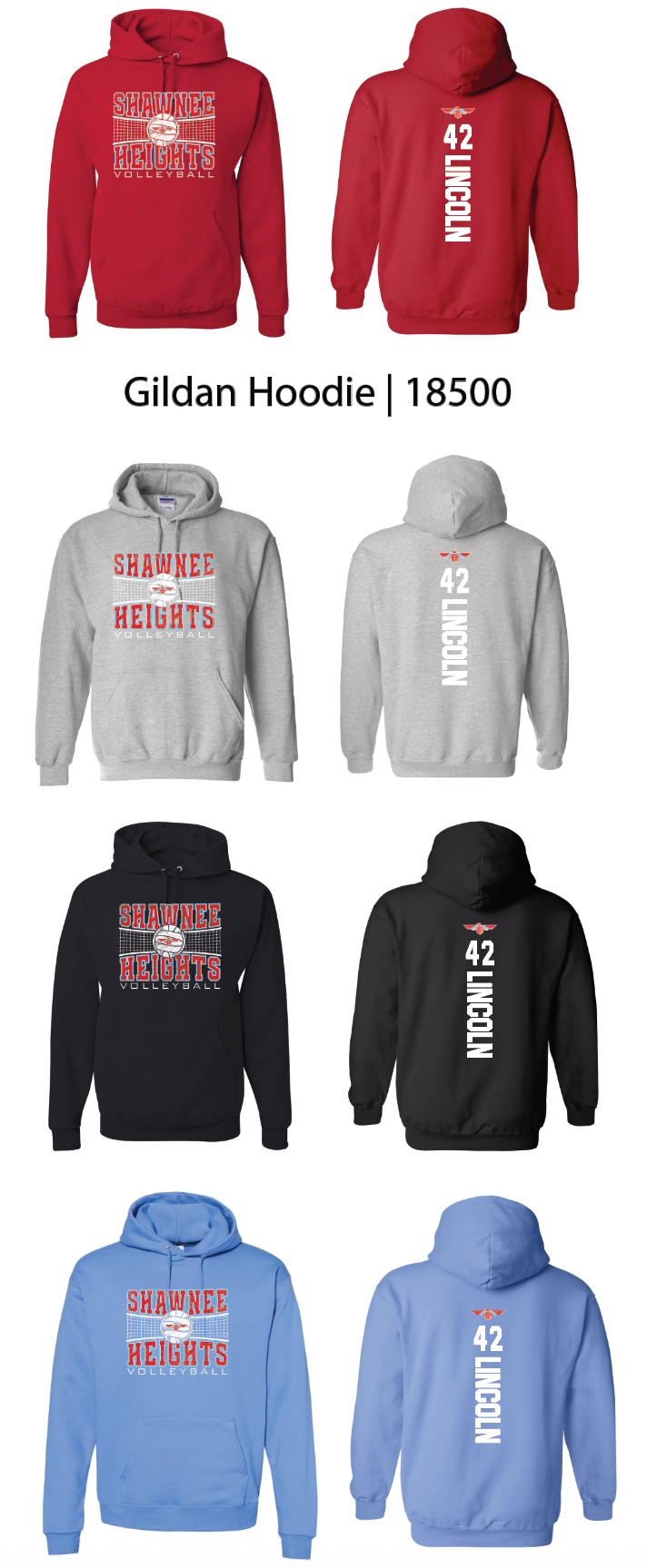 SHMS Volleyball Hoodies