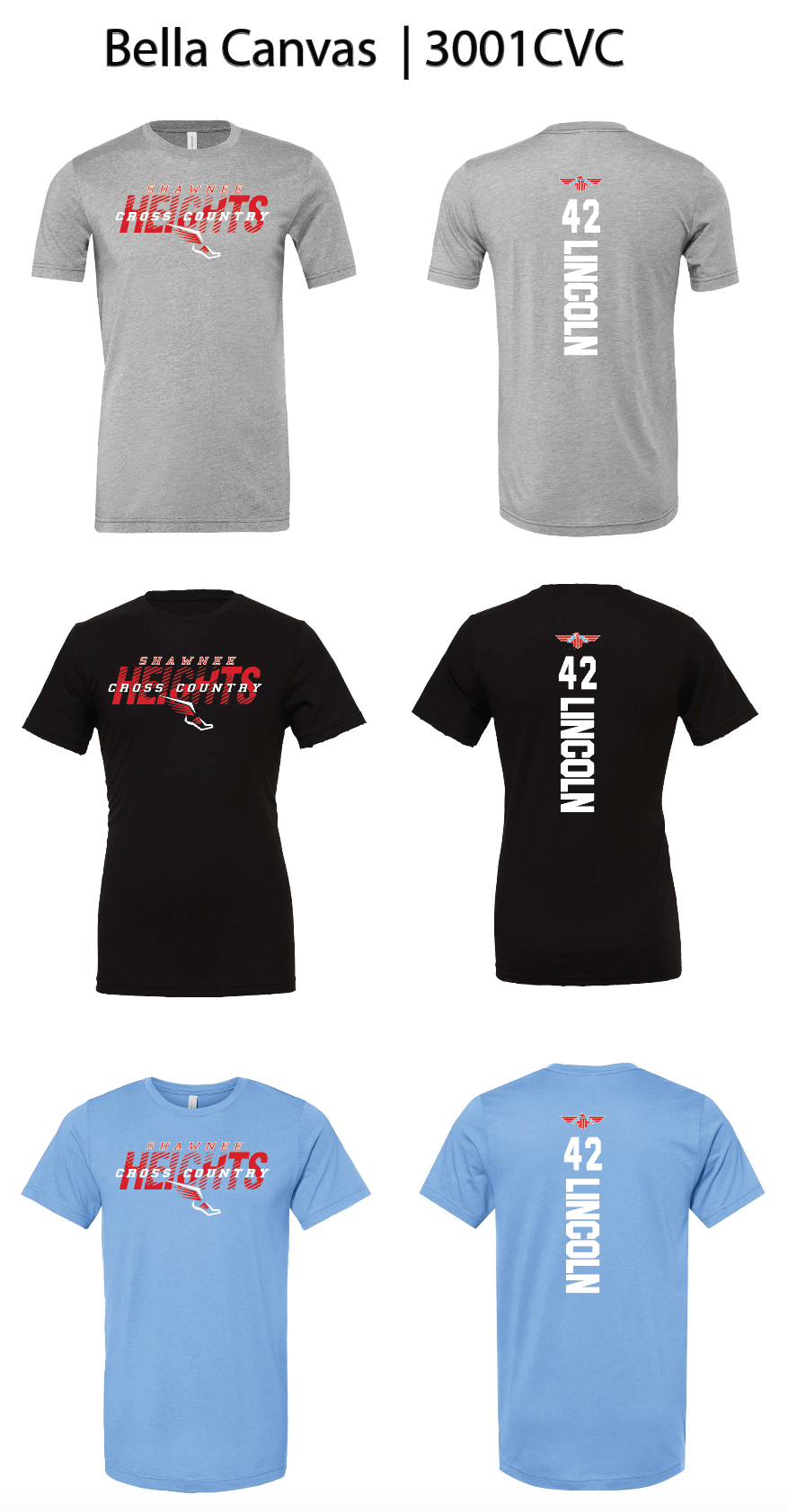 SHMS Cross Country Shirts