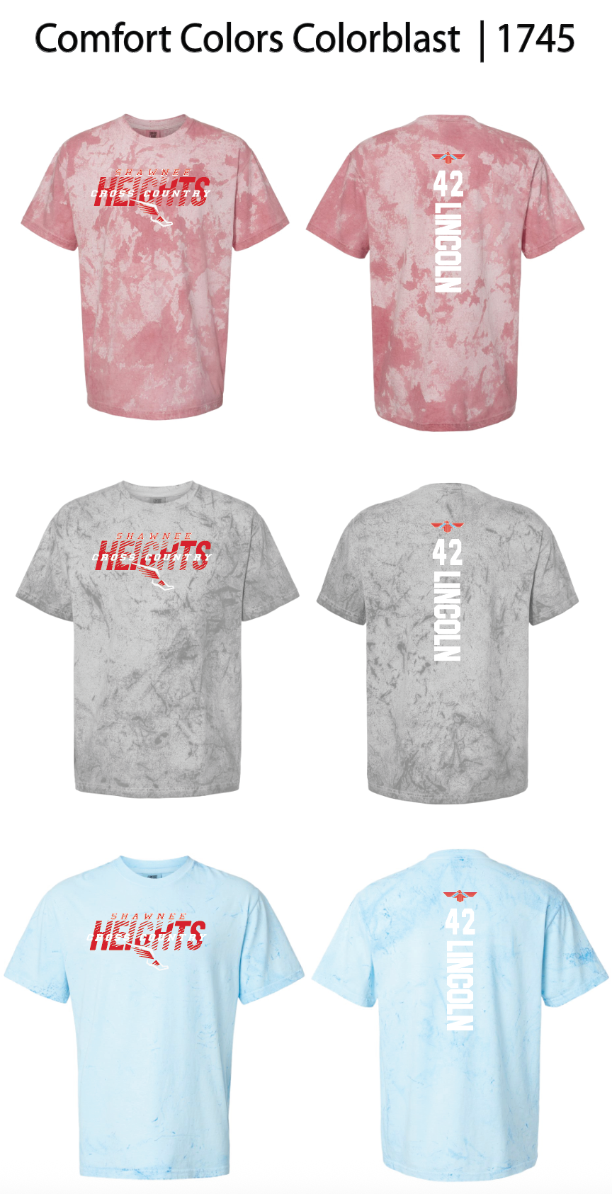 SHMS Cross Country Shirts